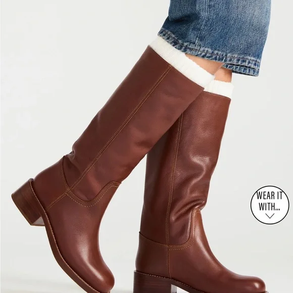 Steve Madden Riggs Rust Leather Tall Knee High Boots - Picture 2 of 7